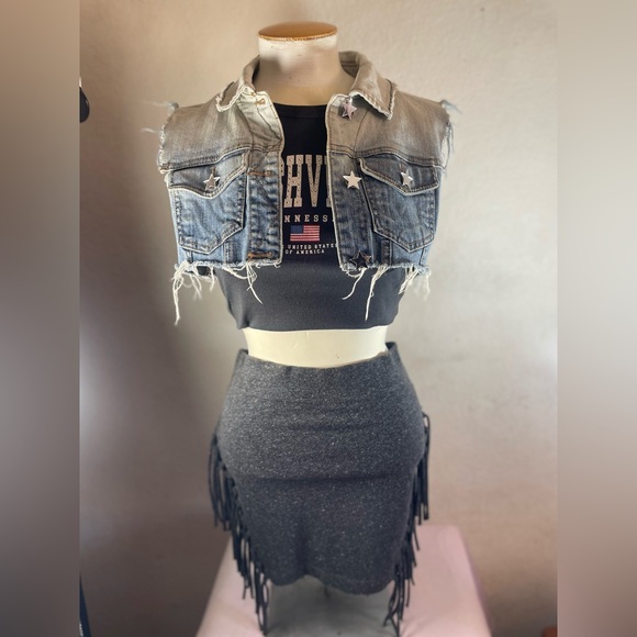 Destroyed Denim Vest - Picture 1 of 5